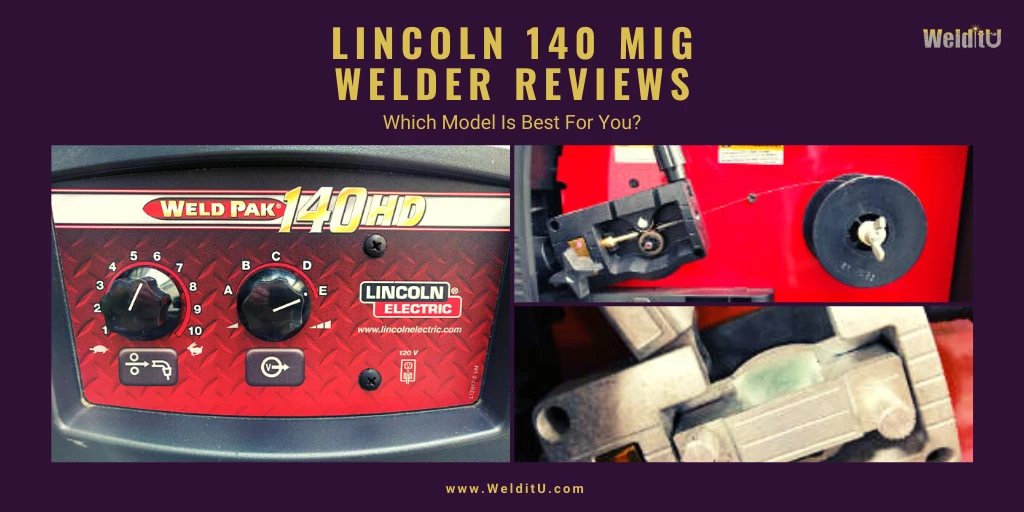 Red and black LIncoln 140HD and 140C MIG welders for reviews