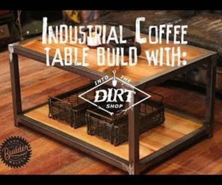 Industrial reclaimed wood and welded metal coffee table.